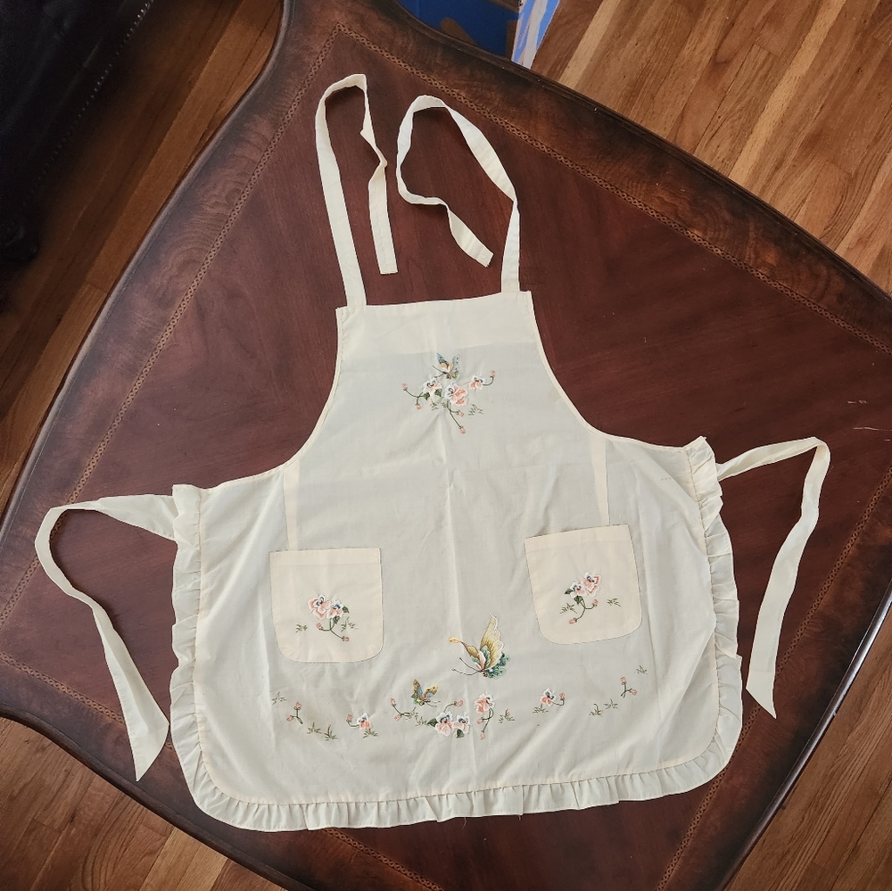 Vintage Full Embroidered Apron (Macy's)